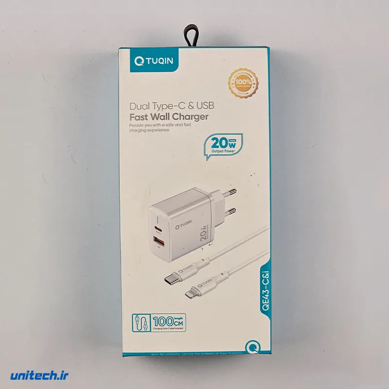 شارژر 20 وات کیوتوکین مدل QE43 به همراه کابل VPxtdf
